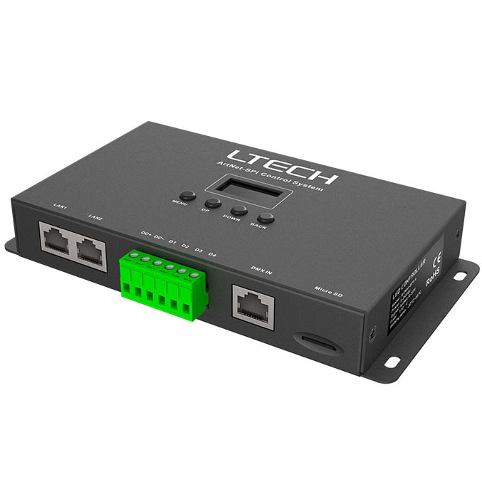 DC5~24V ArtNet-SPI Control System Artnet-SPI-4 DC5~24V ArtNet-SPI Control System Artnet-SPI-4